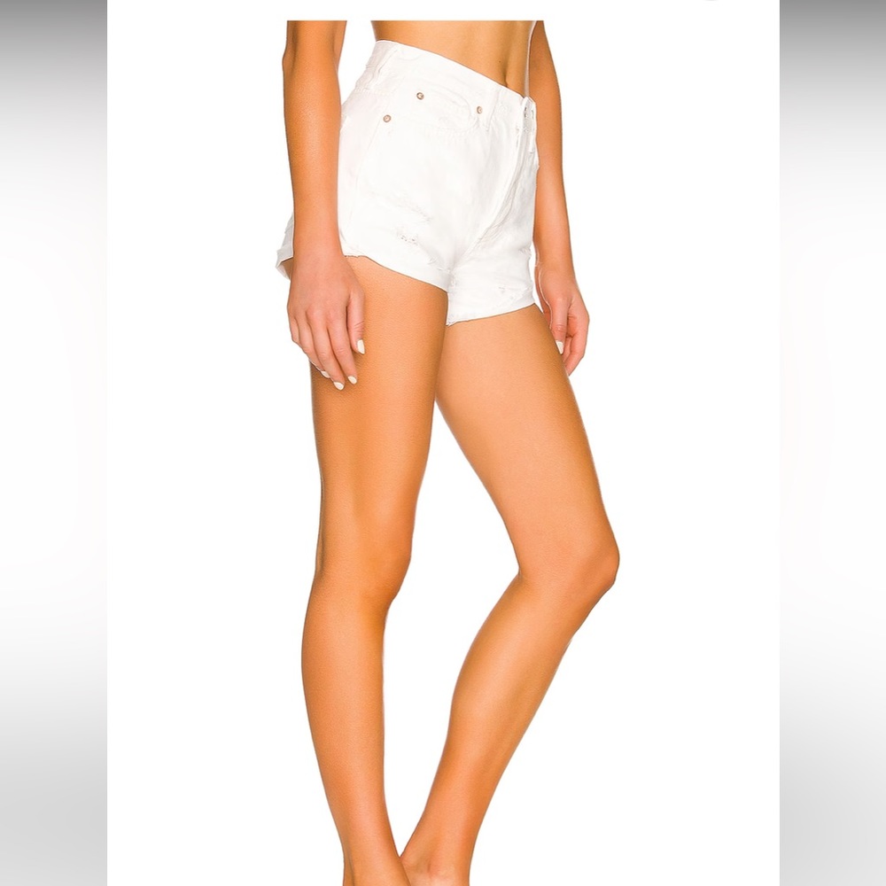 Free people white Jean cutoff shorts